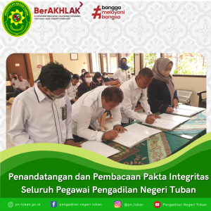 Penandatanganan Pakta Integritas