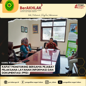 RAPAT MONITORING BERSAMA PEJABAT PPID PENGADILAN NEGERI TUBAN