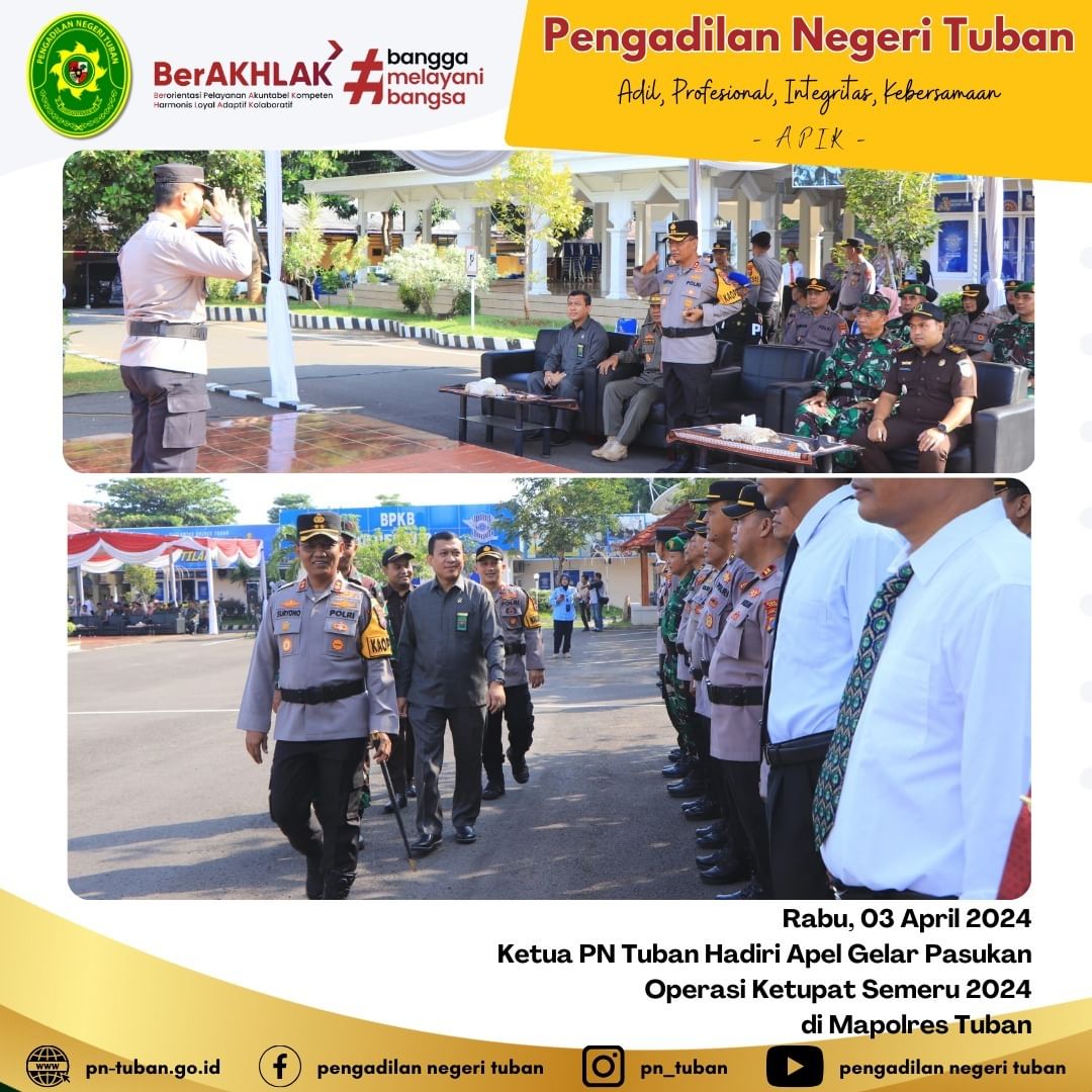 KPN TUBAN HADIRI APEL GELAR PASUKAN OPERADI SEMERU 2024