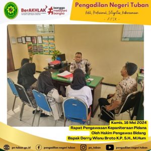 RAPAT PENGAWASAN PADA MASING-MASING UNIT