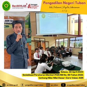 Sosialisasi tentang Nilai-Nilai Dasar (Core Value) ASN