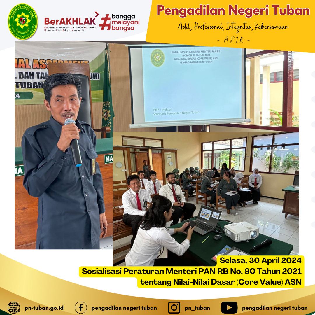 Sosialisasi tentang Nilai-Nilai Dasar (Core Value) ASN