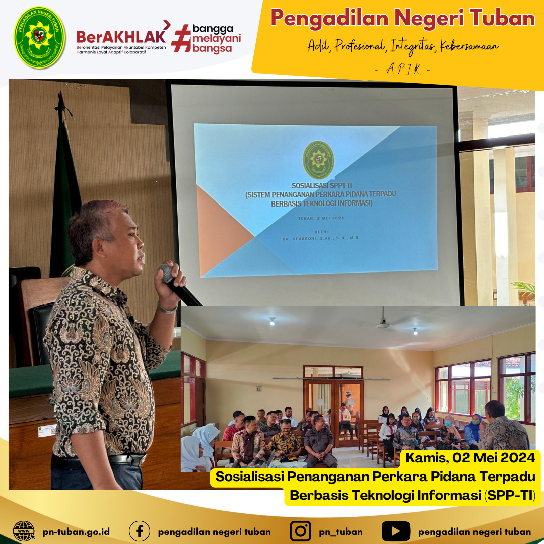 Sosialisasi Penanganan Perkara Pidana Terpadu Berbasis Elektronik (SPPTI)