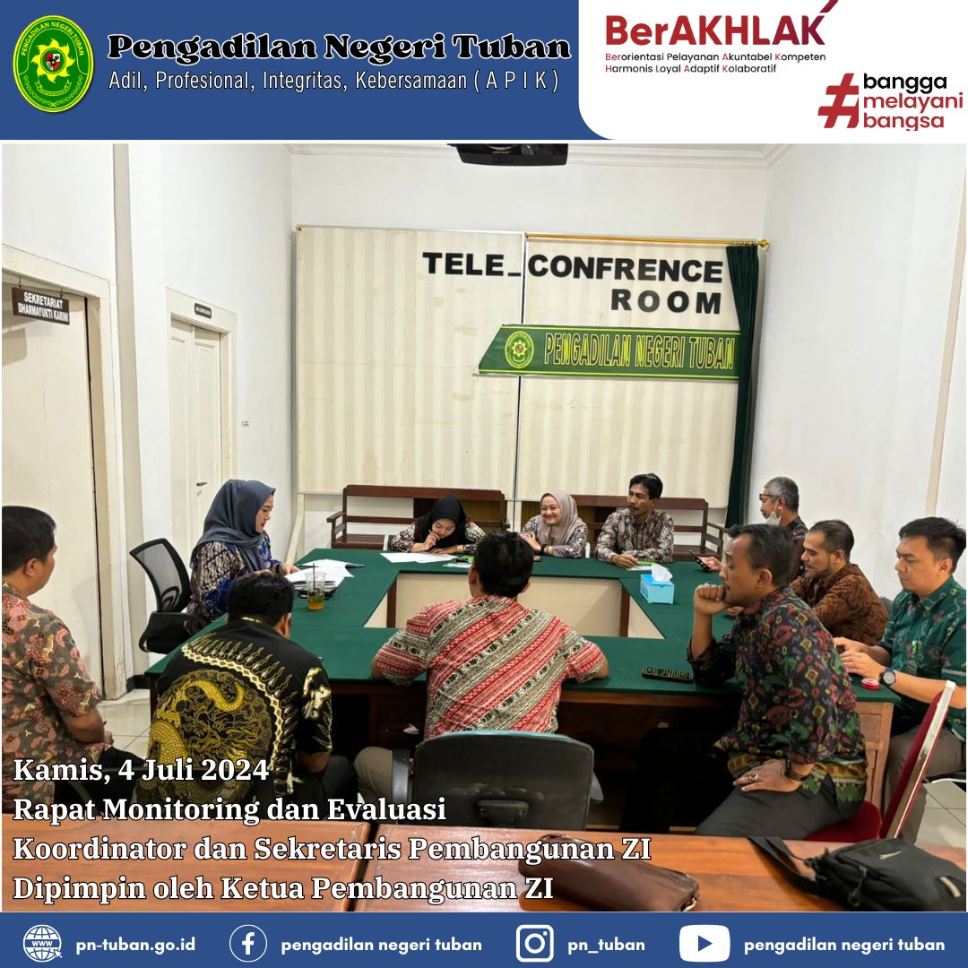 RAPAT MONEV PEMBANGUNAN ZONA INTEGRITAS