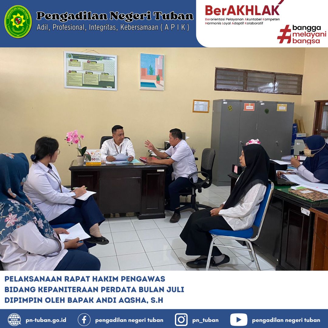TINDAK LANJUT PENGAWASAN HAKIM PENGAWAS BIDANG