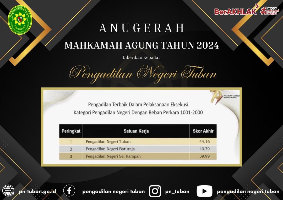 PENGHARGAAN DARI MAHKAMAH AGUNG