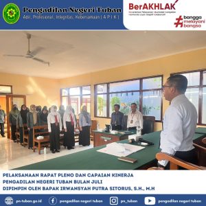 RAPAT PLENO & CAPAIAN KINERJA BULAN JULI