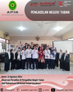 OBSERVASI PERADILAN DARI MAHASISWA UNIVERSITAS SUNAN AMPEL