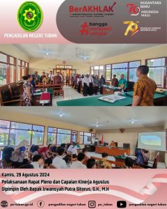 RAPAT PLENO & CAPAIAN KINERJA BULAN AGUSTUS