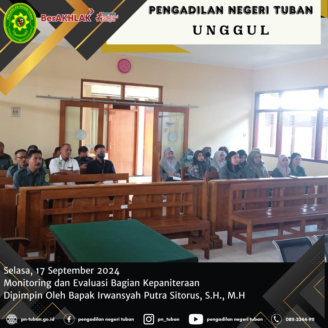 MONITORING & EVALUASI KEPANITERAAN