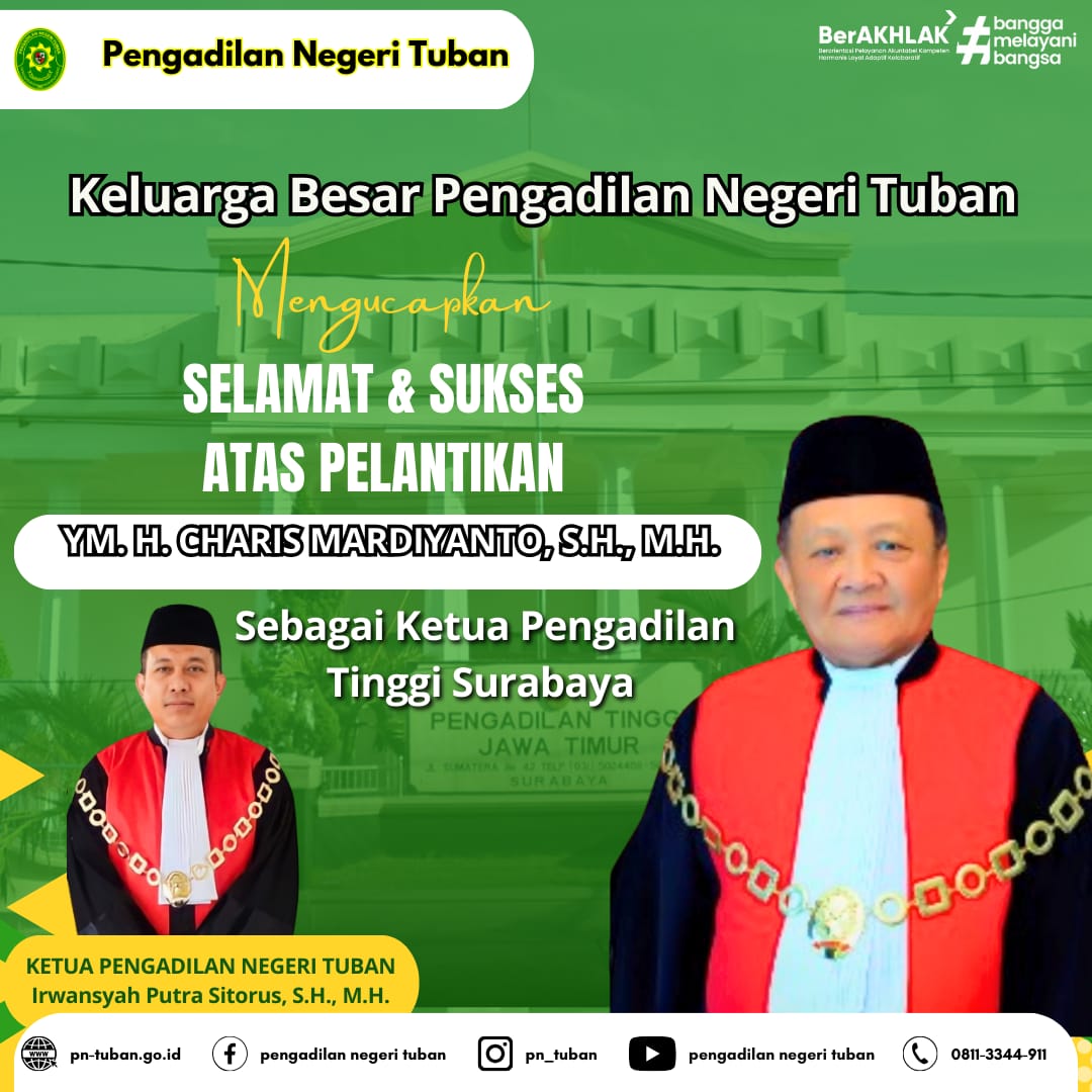 Pelantikan Ketua Pengadilan Tinggi Surabaya