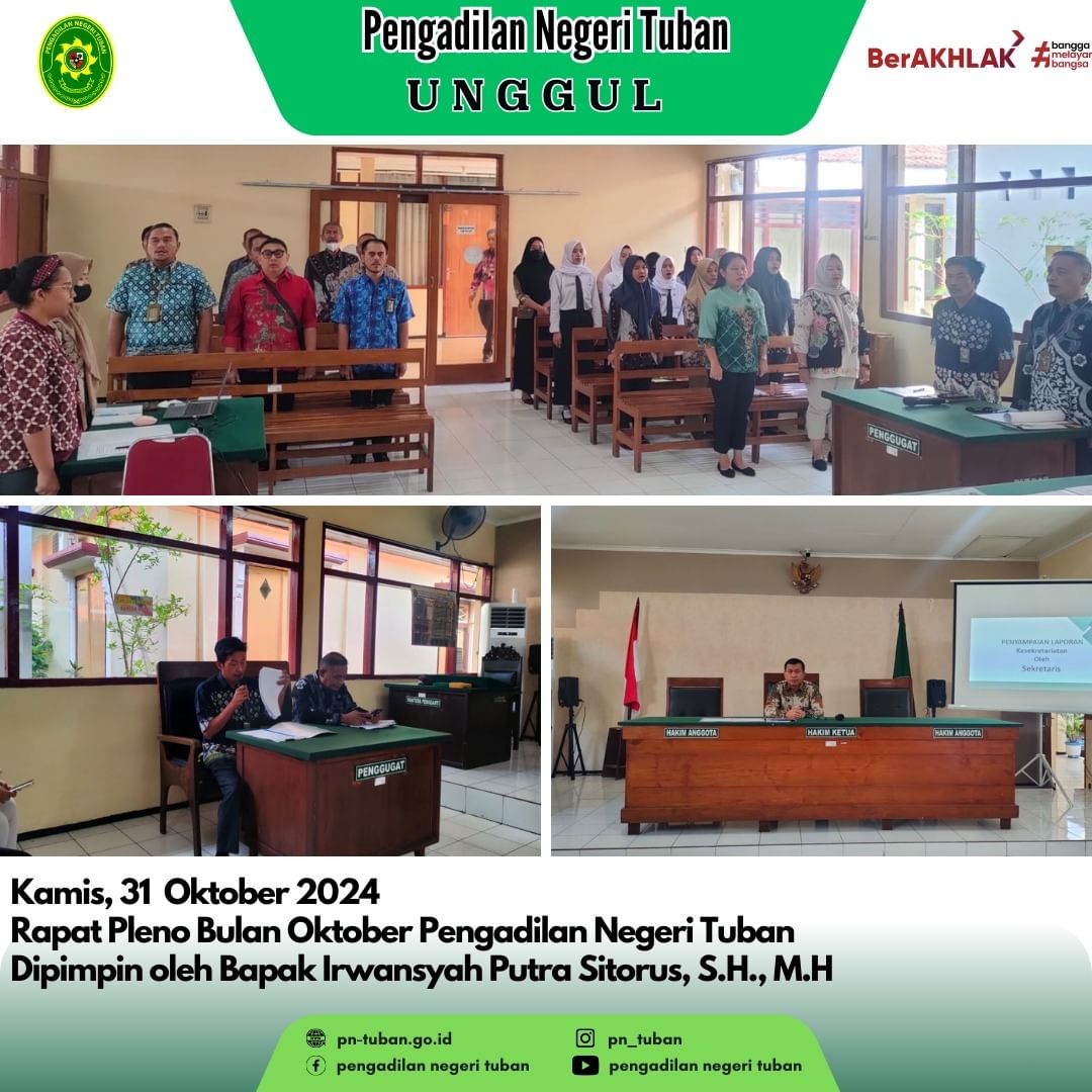 RAPAT PLENO & CAPAIAN KINERJA BULAN OKTOBER