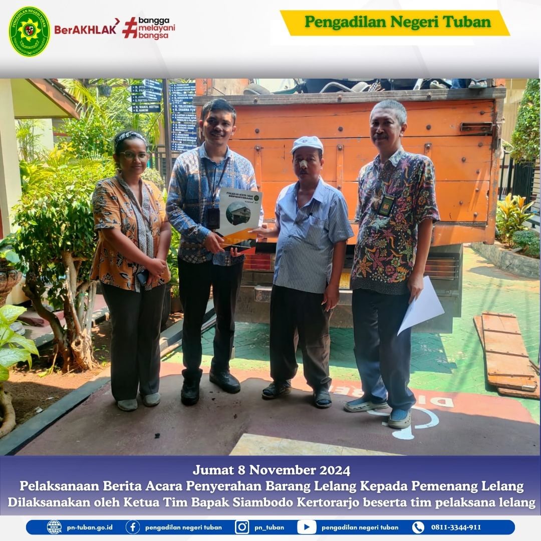 PENYERAHAN BARANG LELANG KEPADA PEMENANG LELANG
