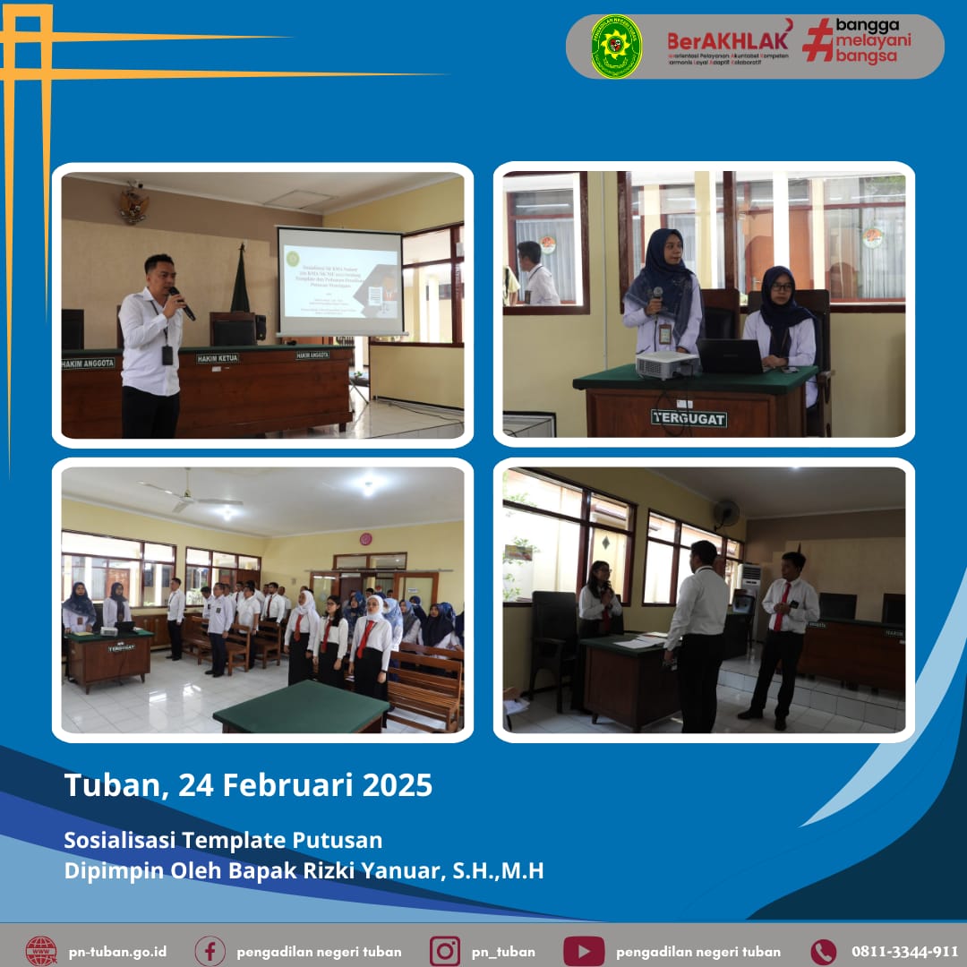 SOSIALISASI PEDOMAN TEMPLATE PENULISAN PUTUSAN