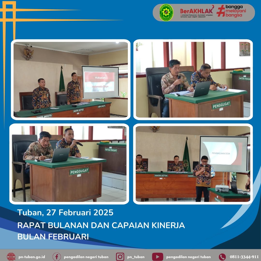 RAPAT BULANAN DAN CAPAIAN KINERJA