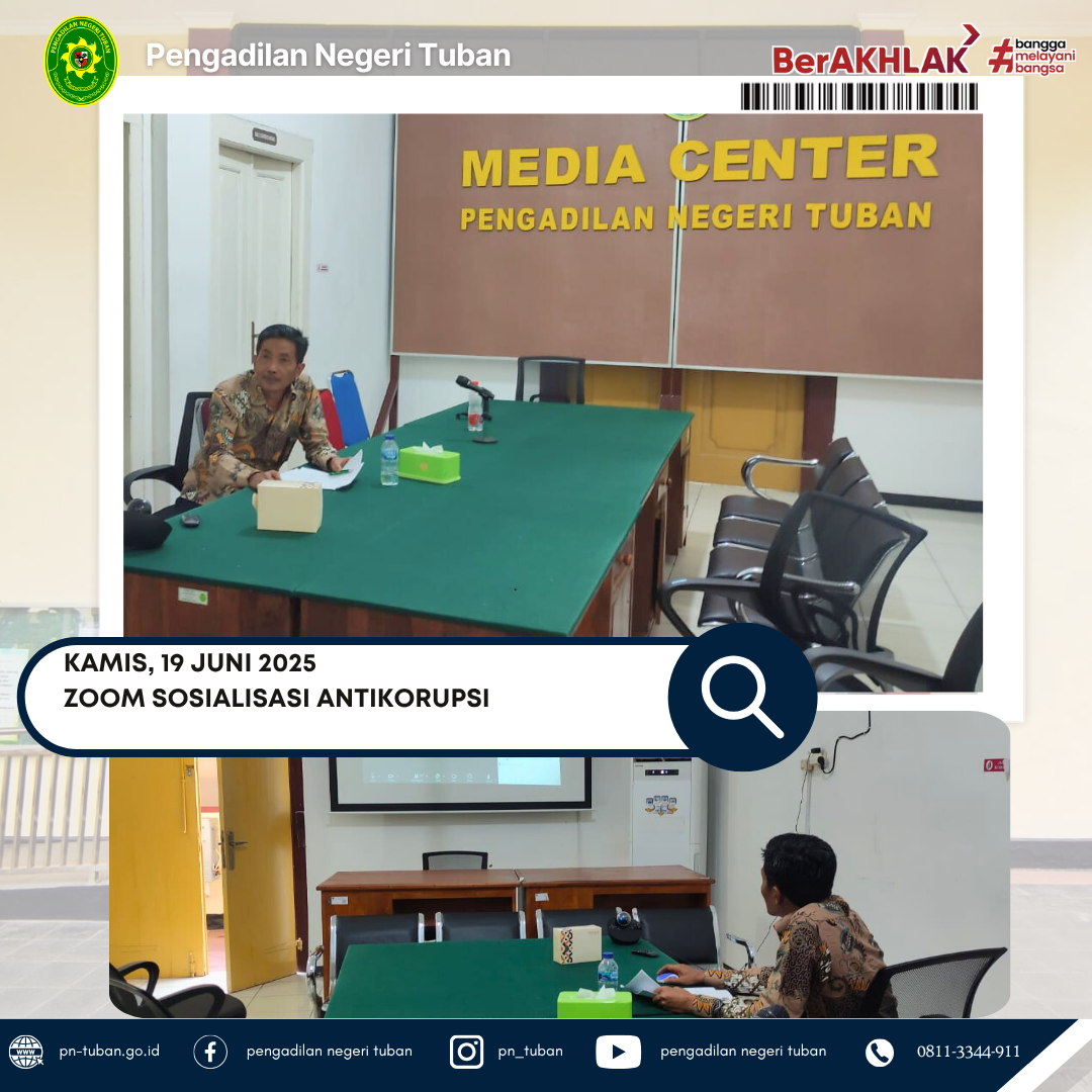 MENGIKUTI ZOOM SOSIALISASI ANTIKORUPSI