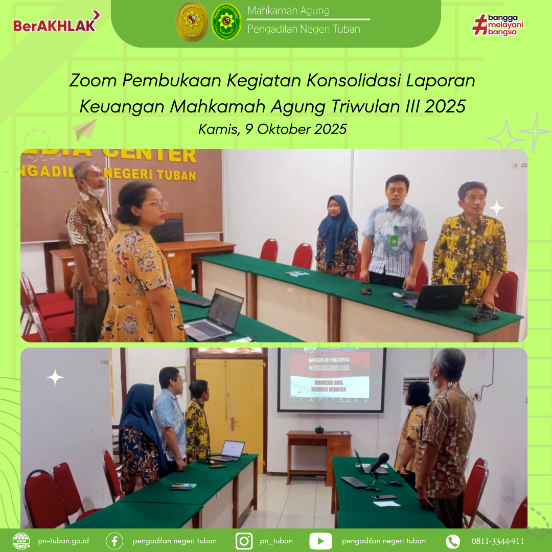Konsolidasi Laporan Keuangan Mahkamah Agung Triwulan III