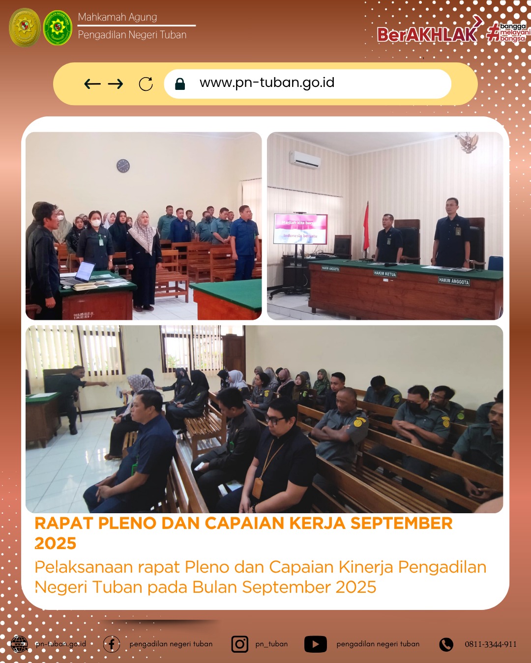 Pelaksanaan Rapat Pleno dan Capaian Kinerja