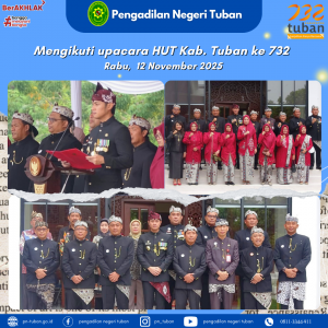 Mengikuti Upacara Peringatan HUT Kab. Tuban