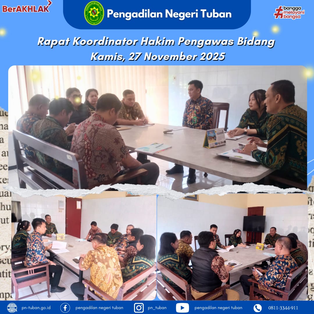 Rapat Koordinator Hakim Pengawas Bidang
