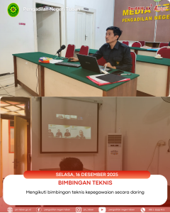 Sekretaris Pengadilan Negeri Tuban mengikuti Bimbingan Teknis Kepegawaian