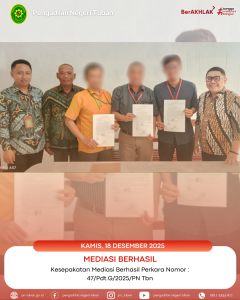Kesepakatan Mediasi Berhasil