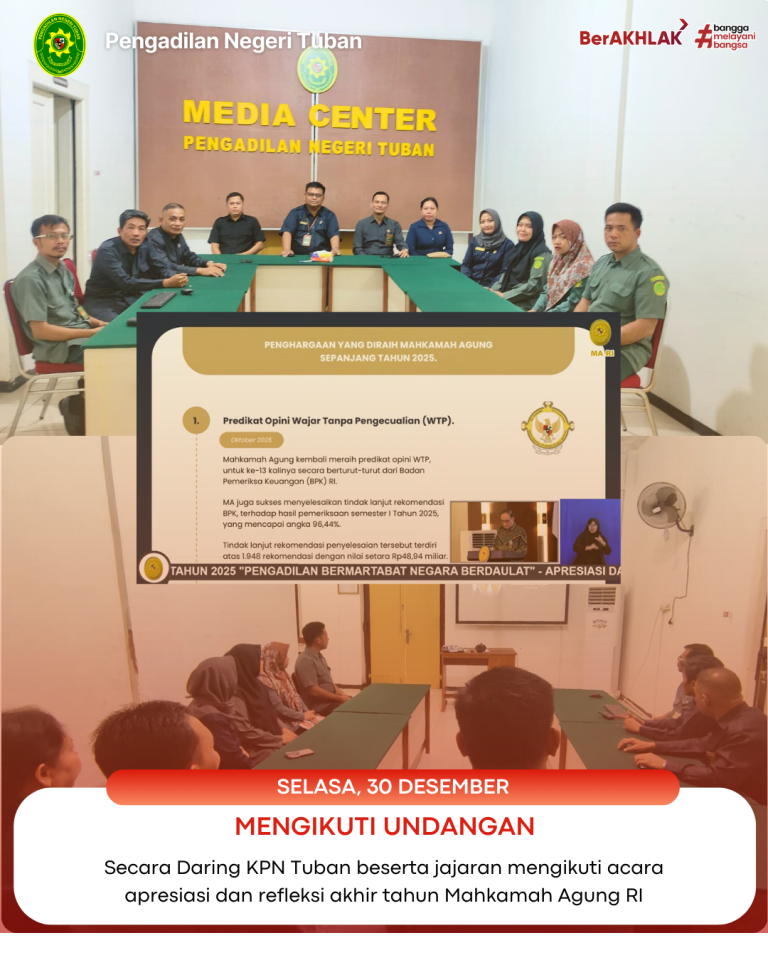 Refleksi Akhir Tahun Mahkamah Agung Republik Indonesia