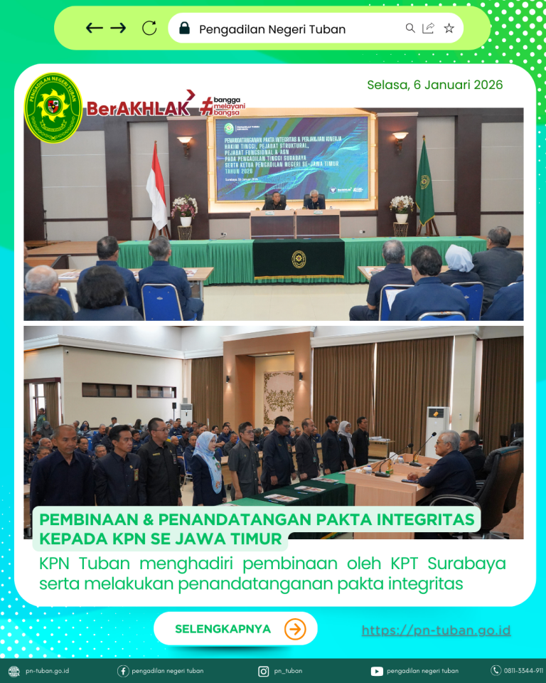 Penandatanganan Pakta Integritas dan Perjanjian Kinerja KPN Se Jawa Timur