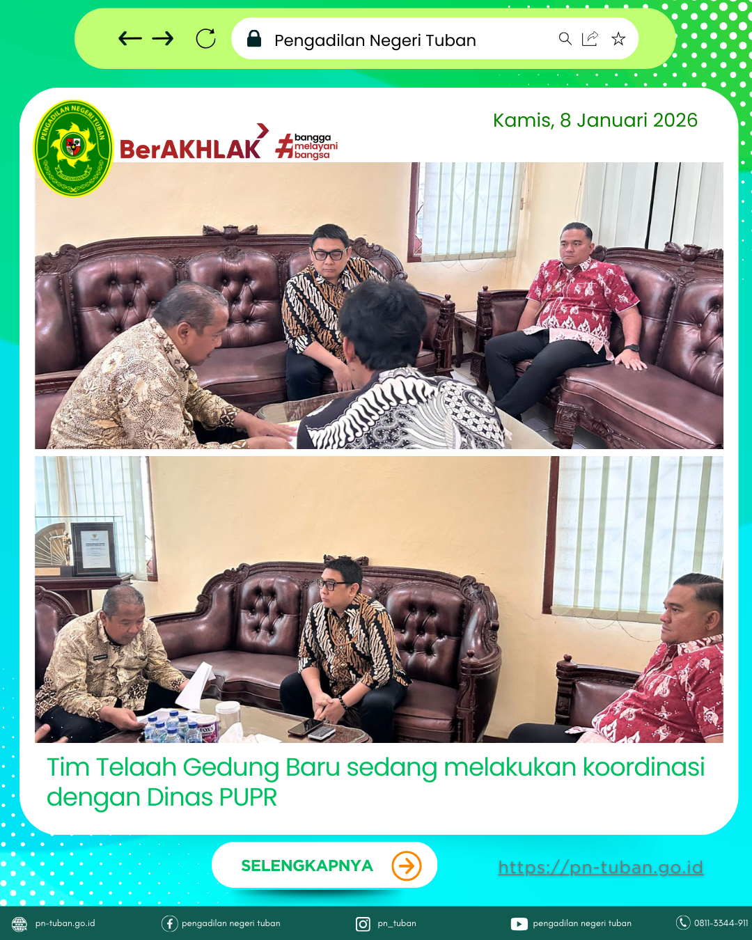 Koordinasi dengan Dinas Pekerjaan Umum dan Penataan Ruang (PUPR)