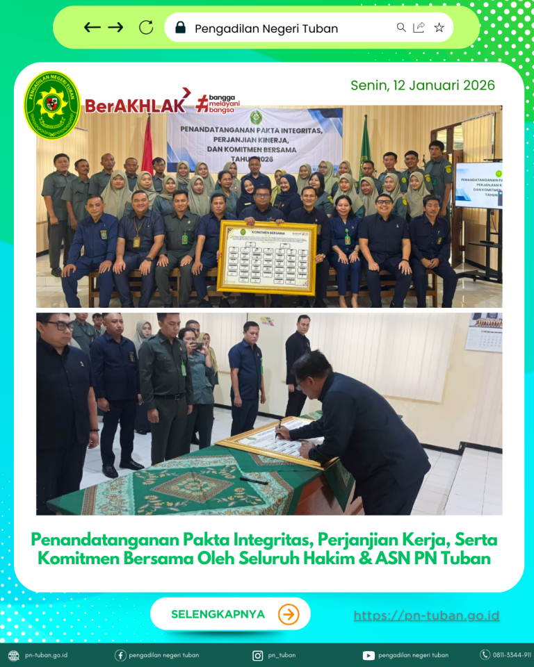 Penandatanganan Pakta Integritas, Perjanjian Kerja, serta Komitmen Bersama