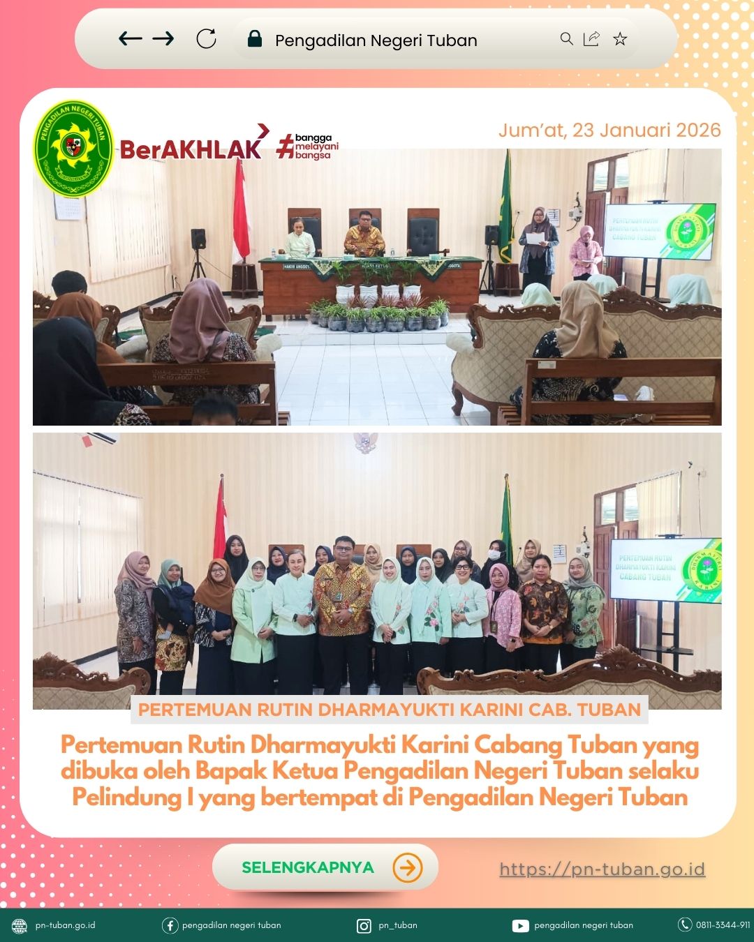 Pertemuan Rutin Dharma Yukti Karini