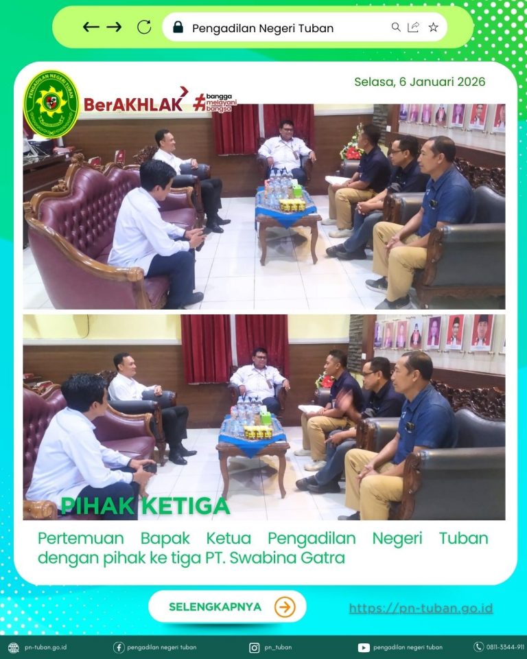 Koordinasi Dengan PT. Swabina Gatra Sebagai Pihak Ketiga