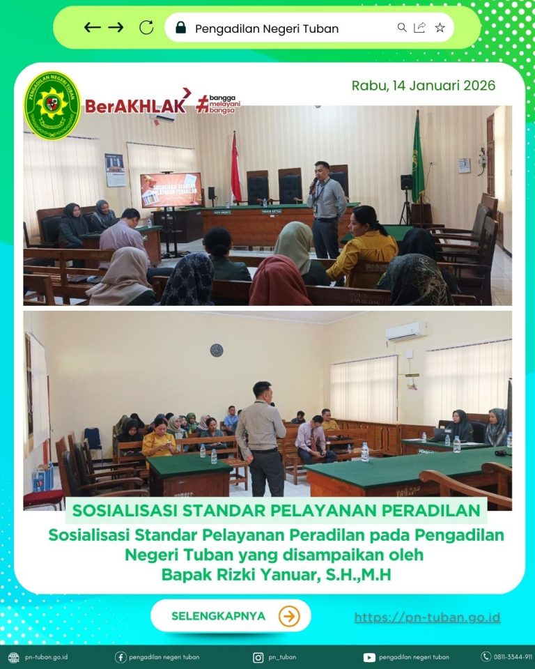 Sosialisasi Standar Pelayanan Peradilan