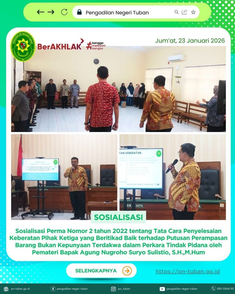 Sosialisasi PERMA No. 2 Tahun 2022
