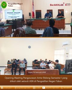 Opening Meeting Pengawasan Antar Bidang