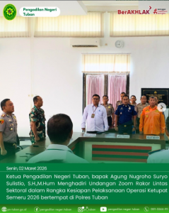 Rapat Koordinasi Lintas Sektoral dalam rangka kesiapan pelaksanaan Operasi Ketupat Semeru 2026