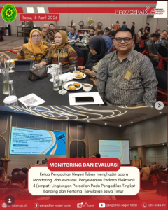 Monitoring dan Evaluasi Penyelesaian Perkara Elektronik (E-Court) pada 4 (empat) lingkungan peradilan