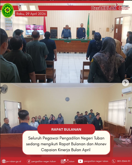 Rapat Bulanan dan Monitoring Evaluasi (Monev)