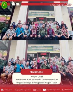 PembinaanWakil Ketua Pengadilan Negeri Tinggi Surabaya