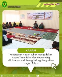 Pengadilan Negeri Tuban Mengadakan Acara Yasinan, Kajian dan Tahlil