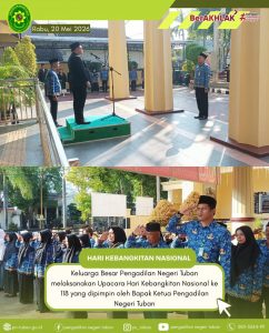 Pengadilan Negeri Tuban Melaksanakan Upacara Peringatan Hari Kebangkitan Nasional ke 118 di Pimpin oleh Bapak Ketua Pengadilan Negeri Tuban