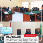Rapat Bulanan dan Monitoring & Evaluasi (Monev) Capaian Kinerja Bulan Juli