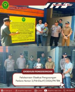Pelaksanaan Eksekusi Pengosongan Perkara Nomor 2/Pdt.Eks.HT/2026/PN TBN