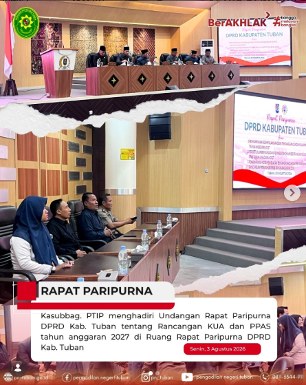 Rapat Paripurna DPRD Kabupaten Tuban