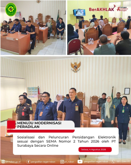 Sosialisasi dan peluncuran resmi persidangan elektronik oleh Pengadilan Tinggi Surabaya