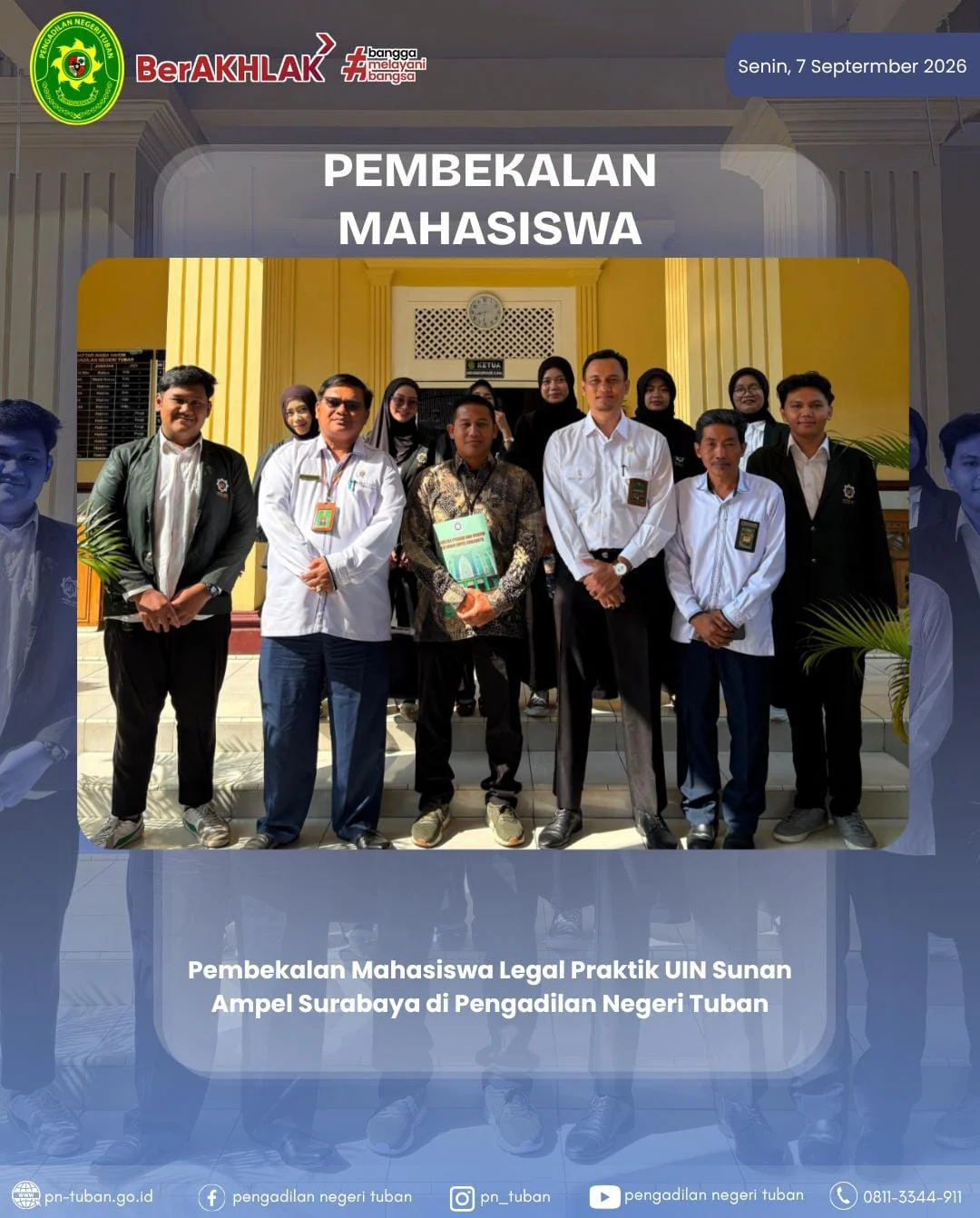Pembekalan Mahasiswa Legal Praktik UIN Sunan Ampel Surabaya di PN Tuban