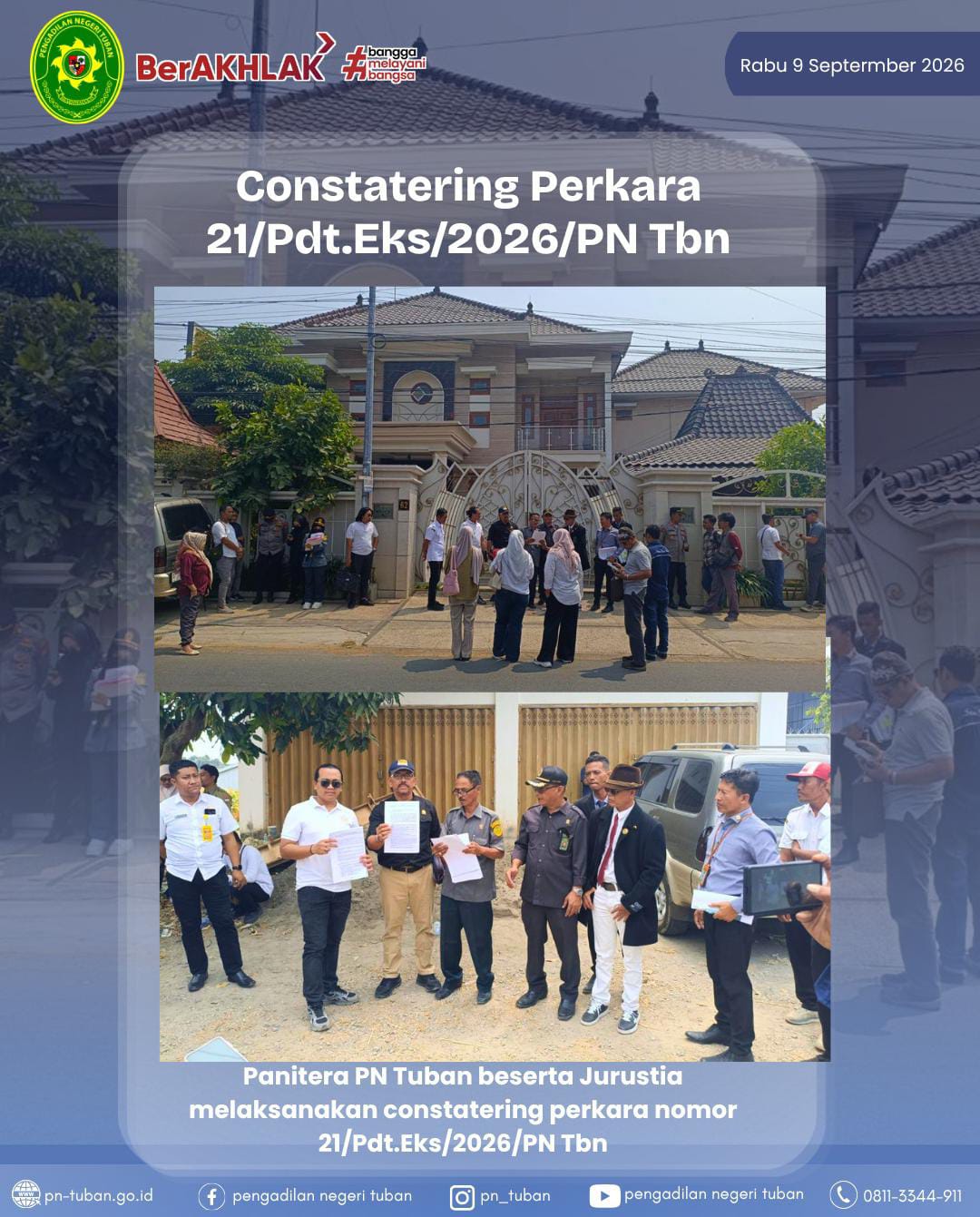 Constatering Perkara 21/Pdt.Eks/2026/PN Tbn