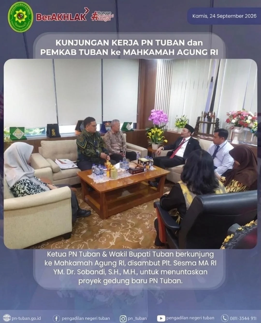 Kunjungan Kerja PN Tuban dan Pemkab Tuban ke Mahkamah Agung RI